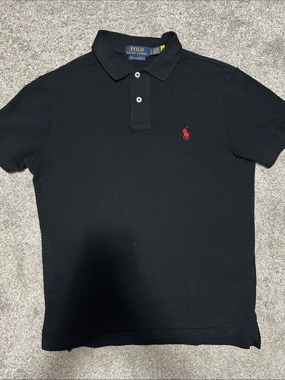 NEW Polo Ralph Lauren Classic Black Logo Polo Shirt Small